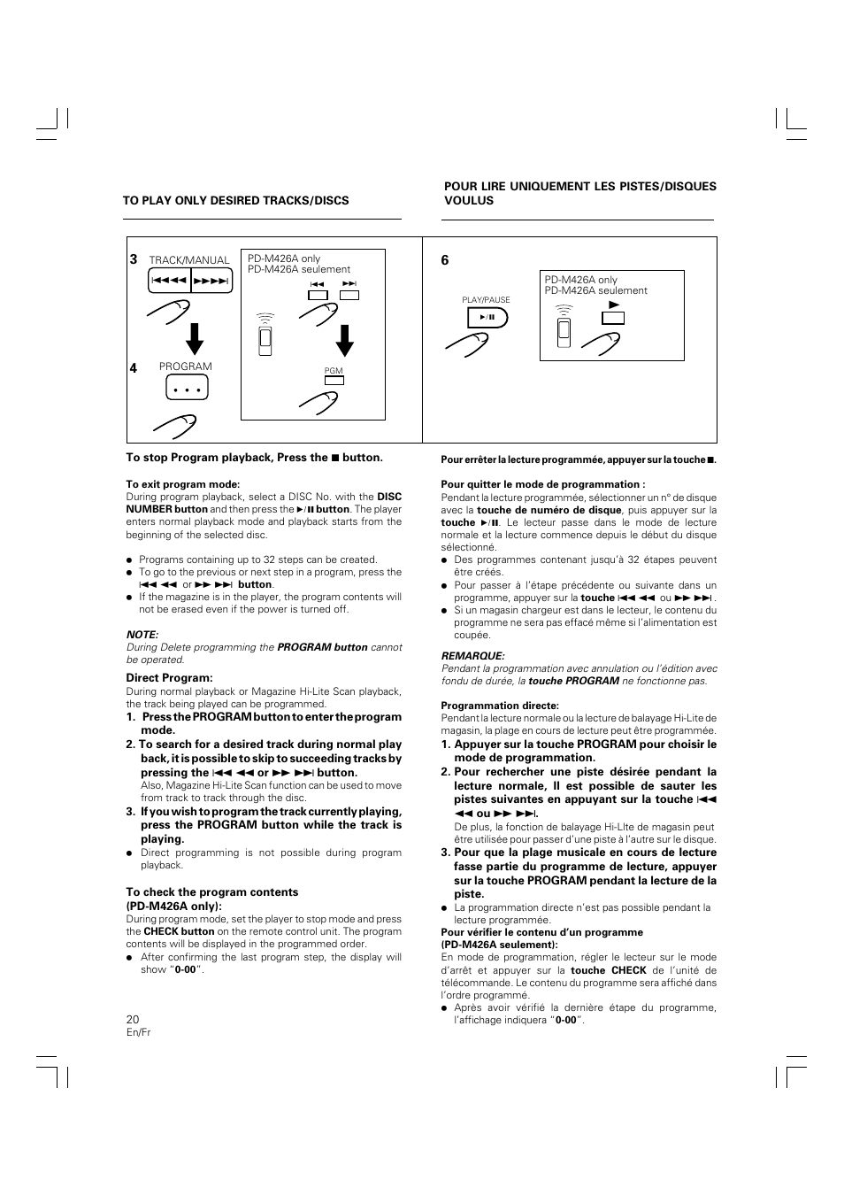Pioneer PD-M426A User Manual | Page 20 / 88