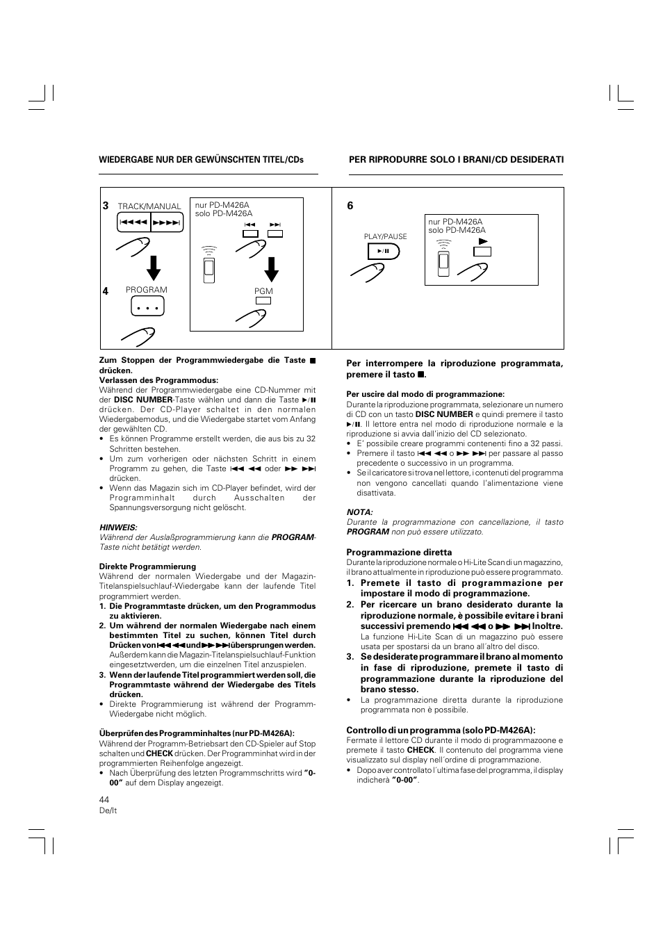Pioneer PD-M426A User Manual | Page 44 / 88