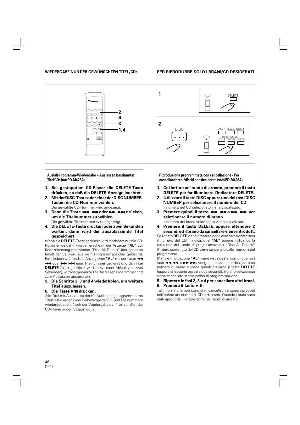 Pioneer PD-M426A User Manual | Page 46 / 88