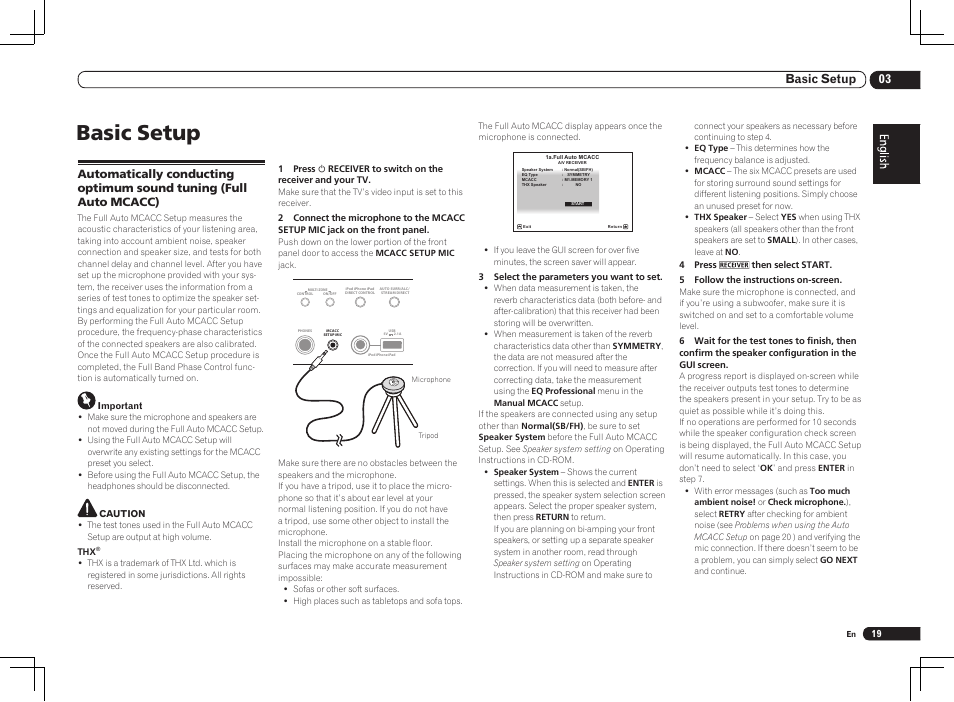 Basic setup, 03 basic setup | Pioneer VSX-LX55 User Manual | Page 19 / 76
