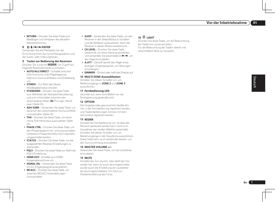 01 vor der inbetriebnahme | Pioneer VSX-LX55 User Manual | Page 55 / 76