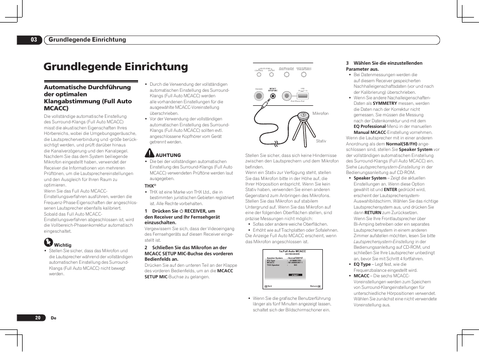 Grundlegende einrichtung, 03 grundlegende einrichtung | Pioneer VSX-LX55 User Manual | Page 68 / 76