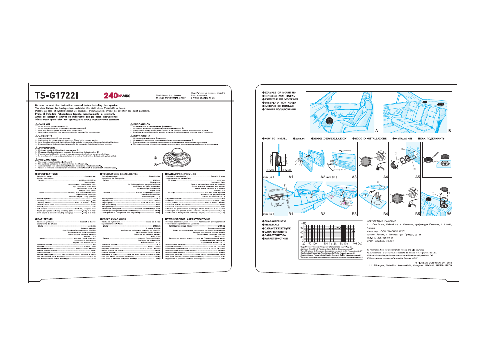 Ts-g, O.áííwmkii, A vorsicht | Merkmale | Pioneer TS-G1722i User Manual | Page 6 / 7