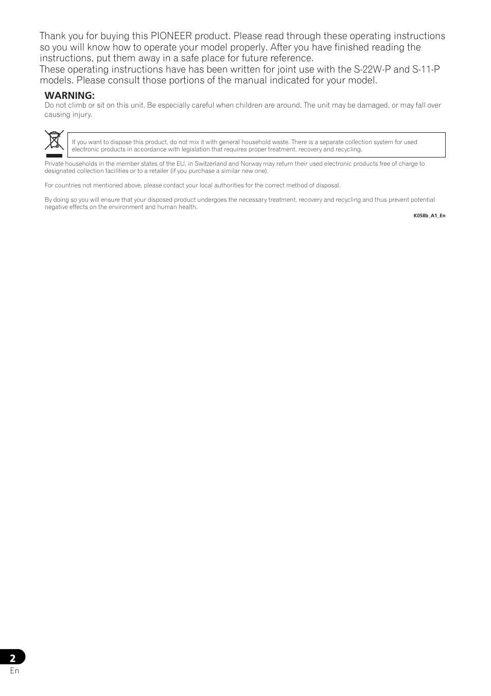 Pioneer HTP-071 User Manual | Page 2 / 10