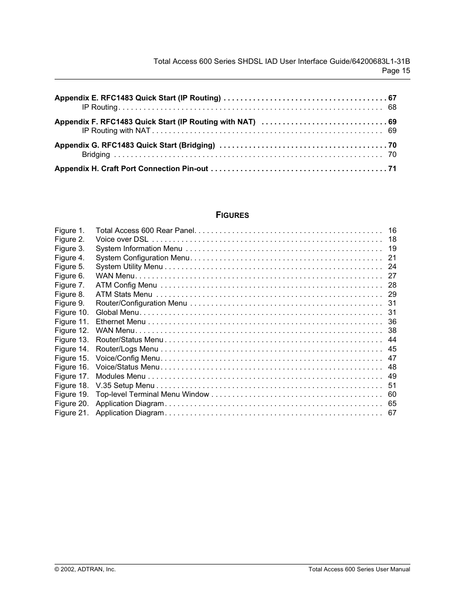 ADTRAN 600 Series User Manual | Page 15 / 72