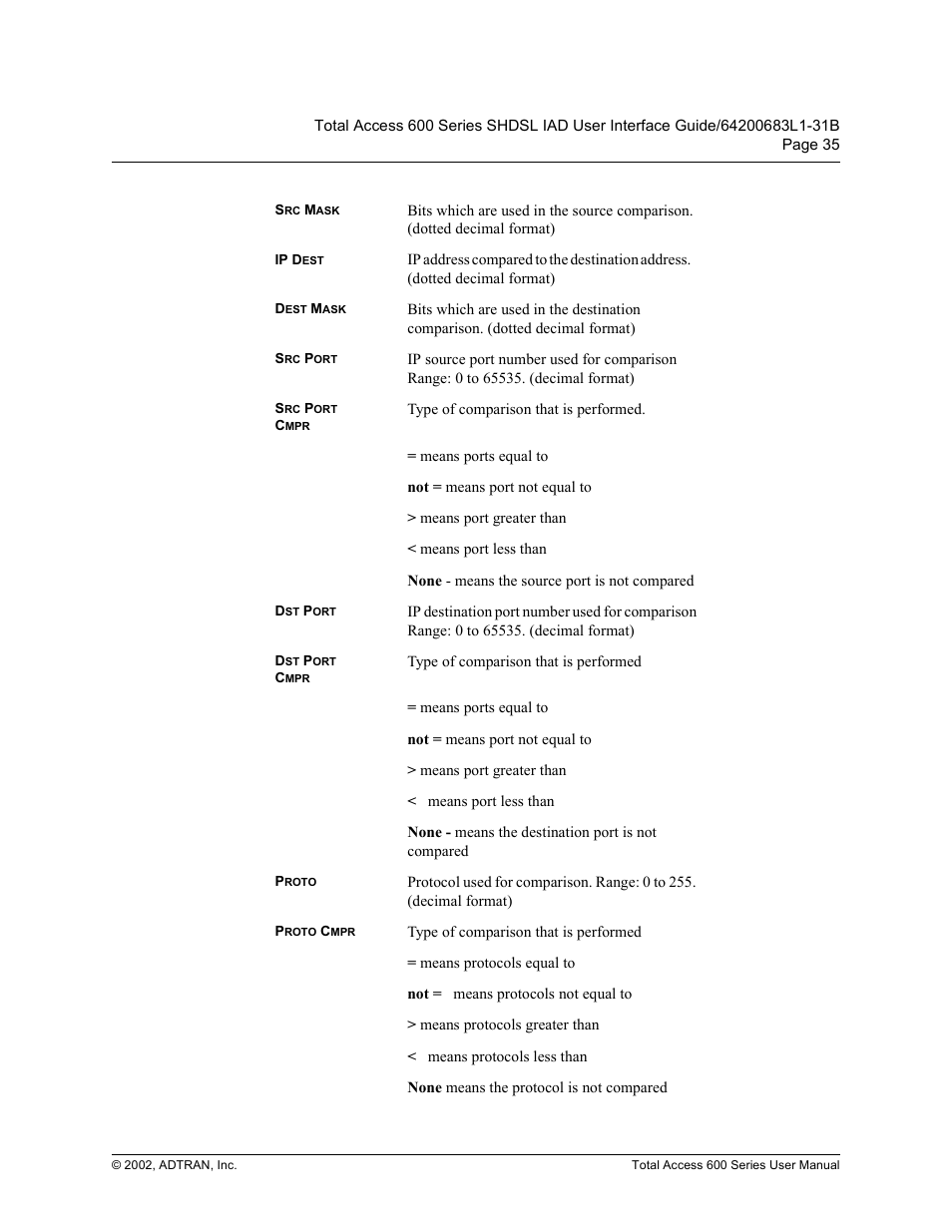 ADTRAN 600 Series User Manual | Page 35 / 72