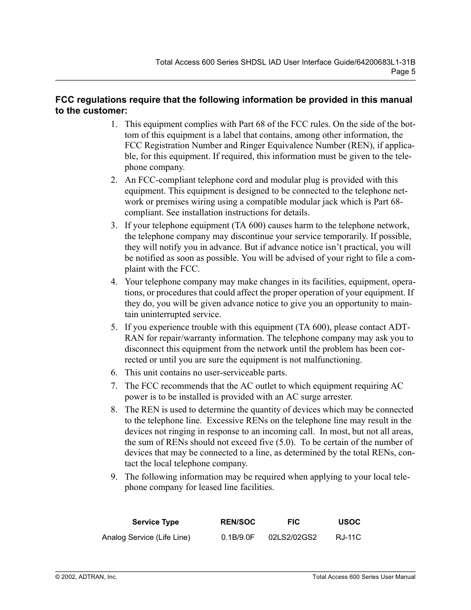 ADTRAN 600 Series User Manual | Page 5 / 72