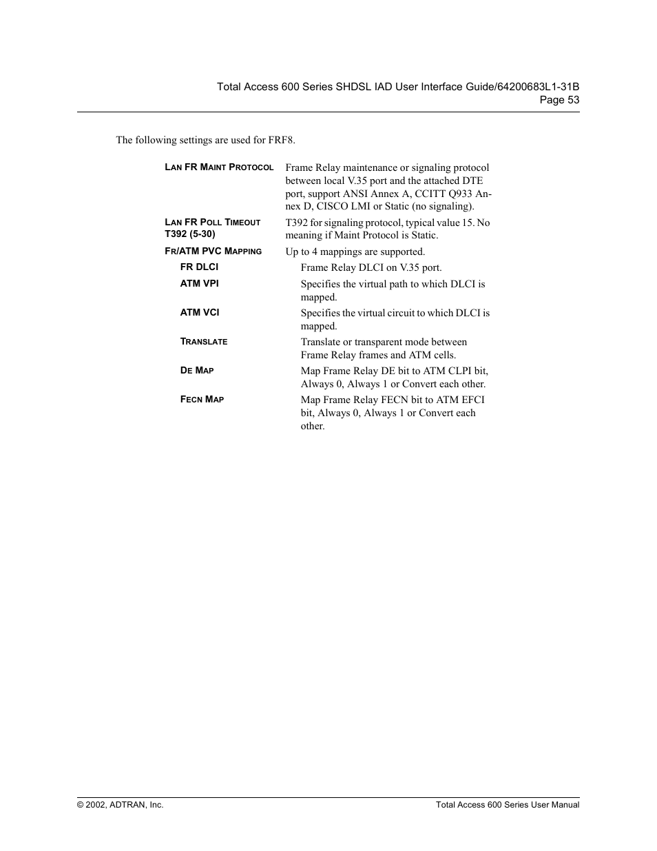 ADTRAN 600 Series User Manual | Page 53 / 72