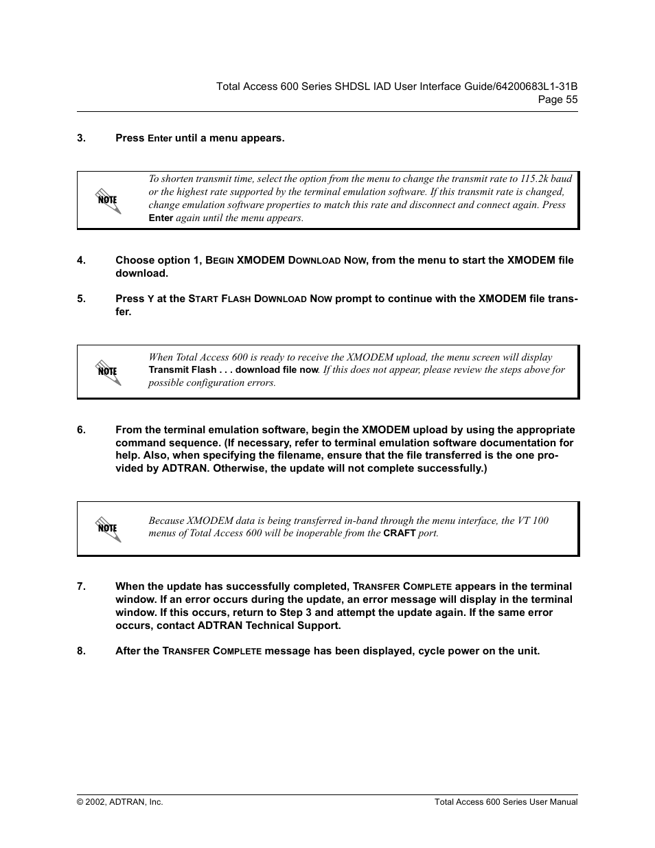 ADTRAN 600 Series User Manual | Page 55 / 72
