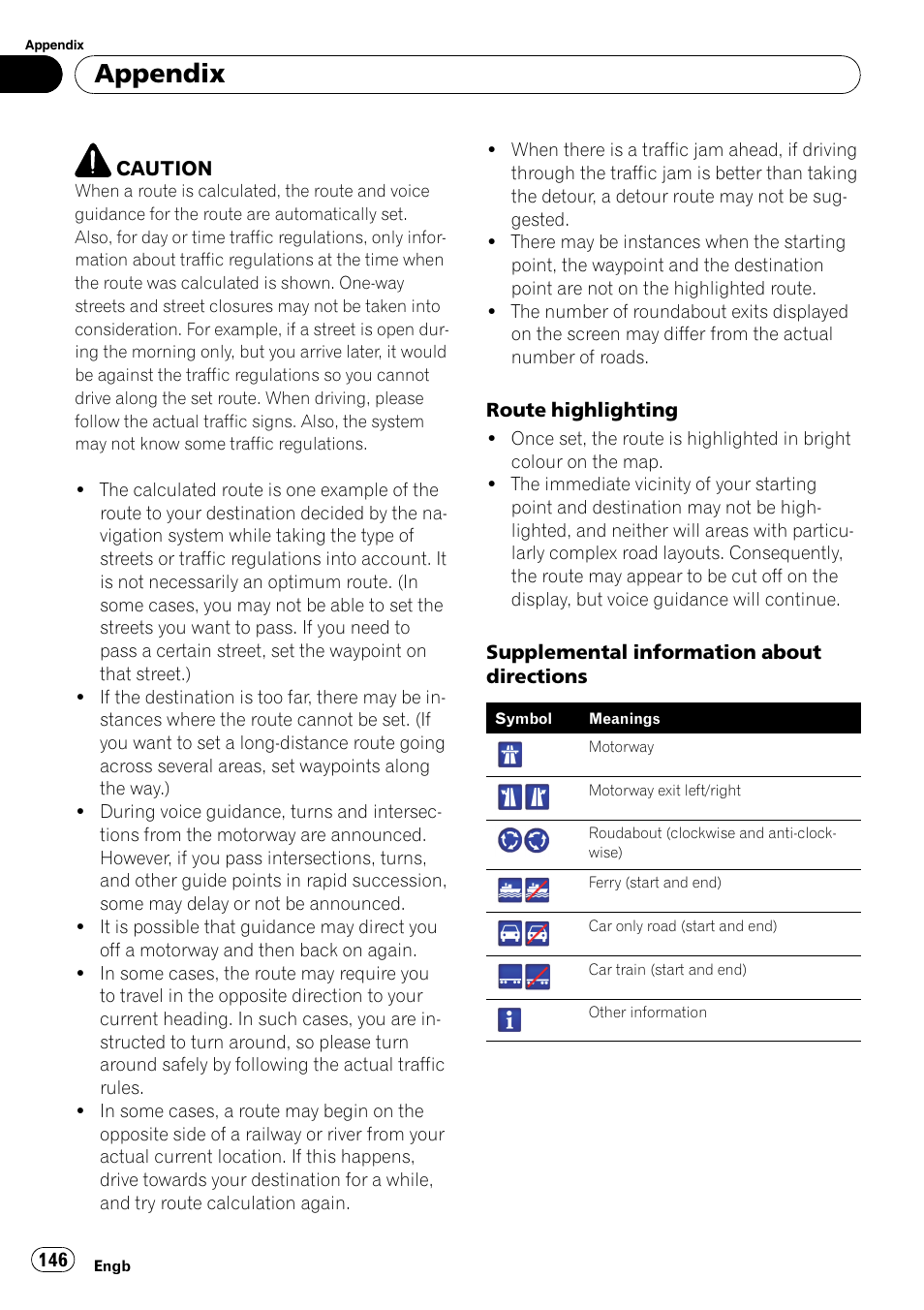 Appendix | Pioneer AVIC F900BT User Manual | Page 146 / 172