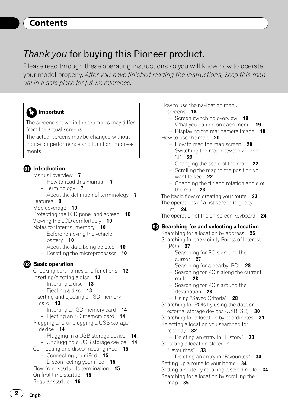 Pioneer AVIC F900BT User Manual | Page 2 / 172