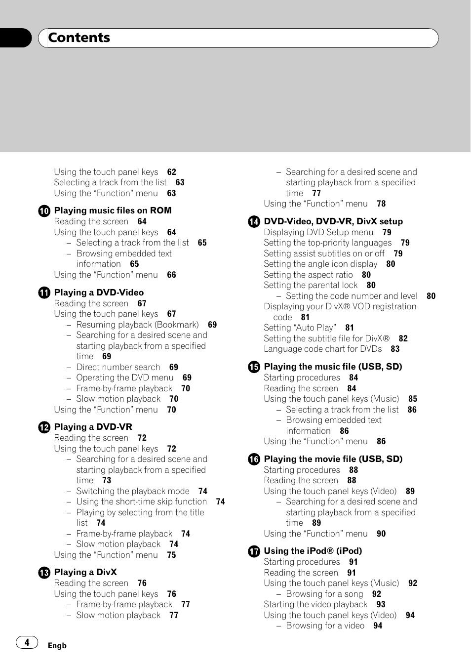 Pioneer AVIC F900BT User Manual | Page 4 / 172