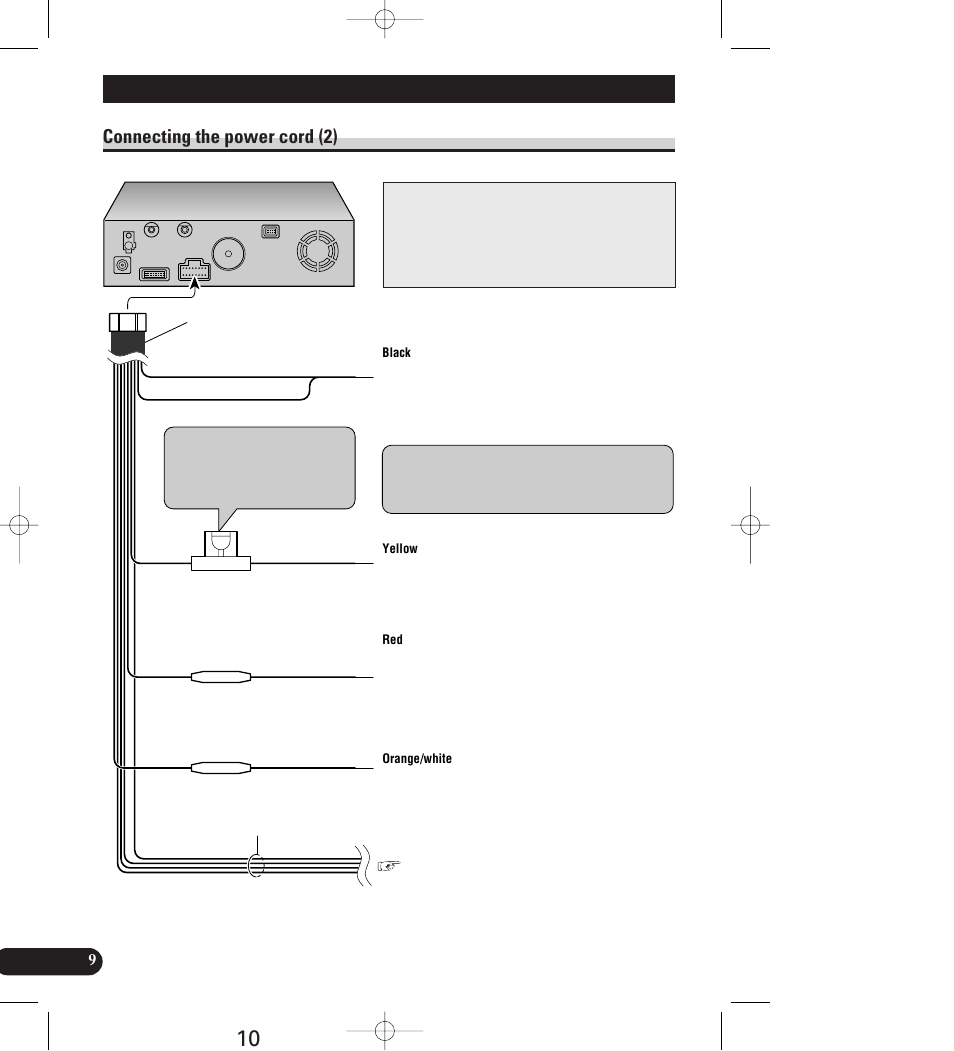 Connecting the power cord (2), Connecting the system | Pioneer AVIC-70D User Manual | Page 10 / 158