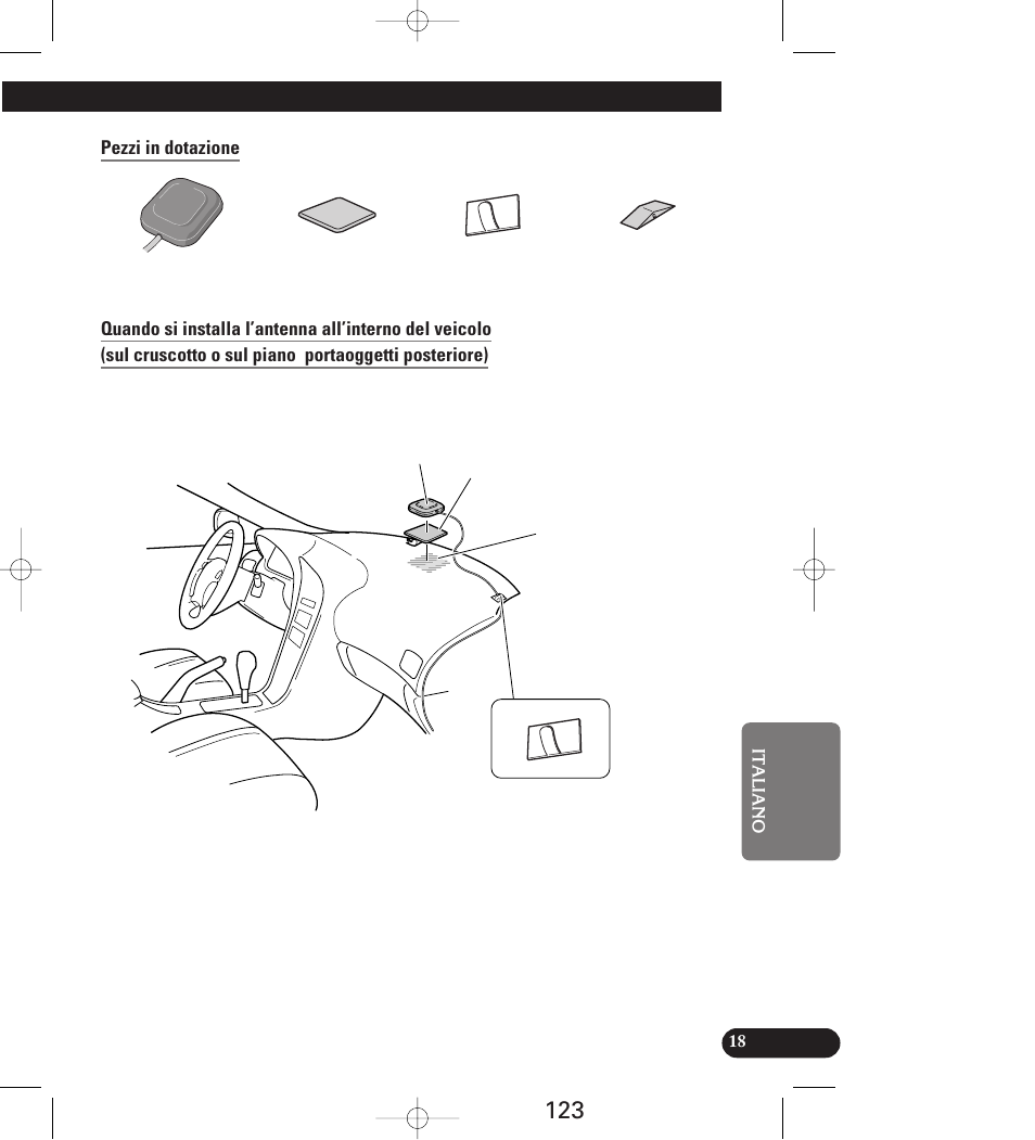 Pezzi in dotazione | Pioneer AVIC-70D User Manual | Page 123 / 158