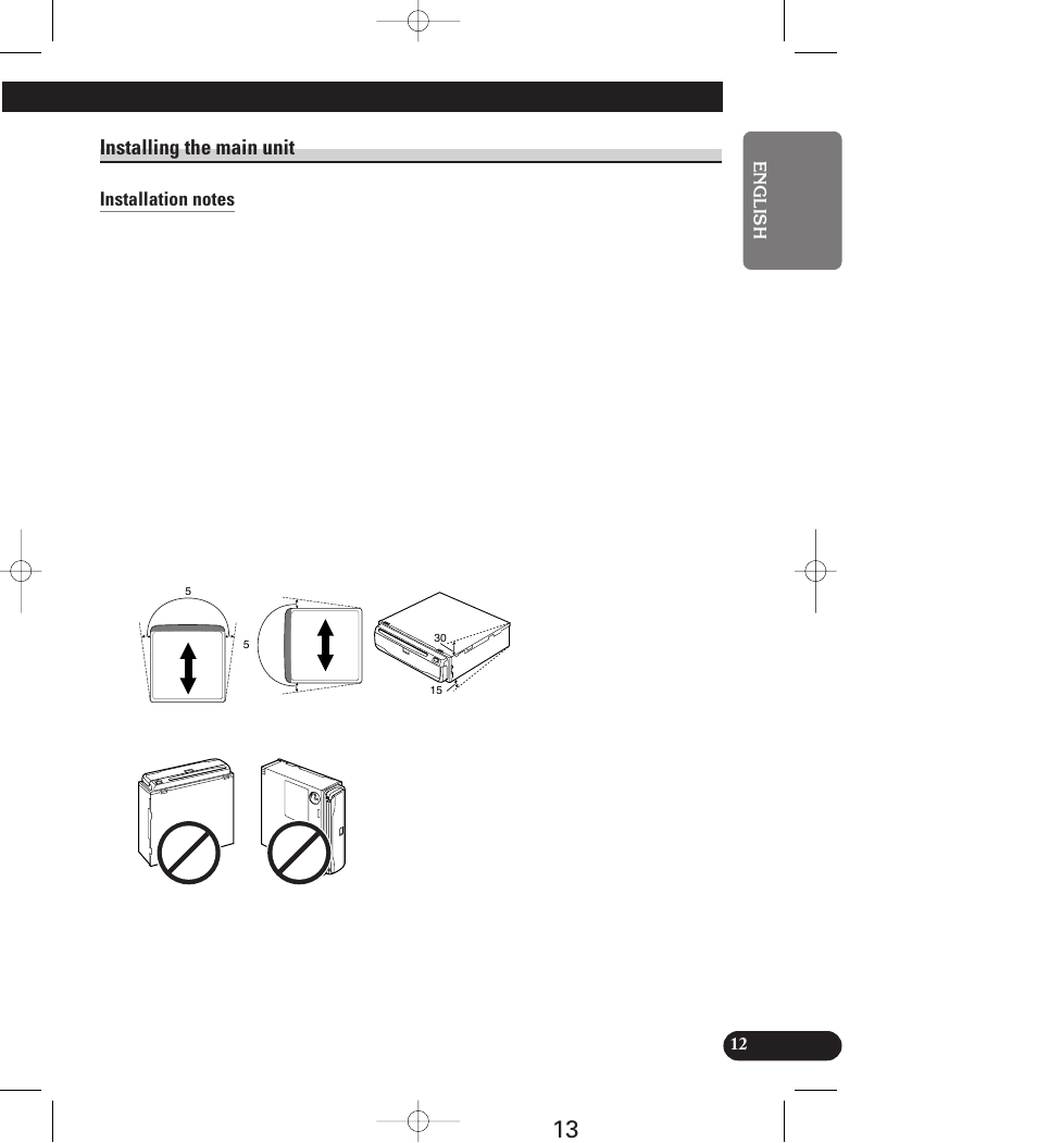 Installing the main unit, Installation notes | Pioneer AVIC-70D User Manual | Page 13 / 158