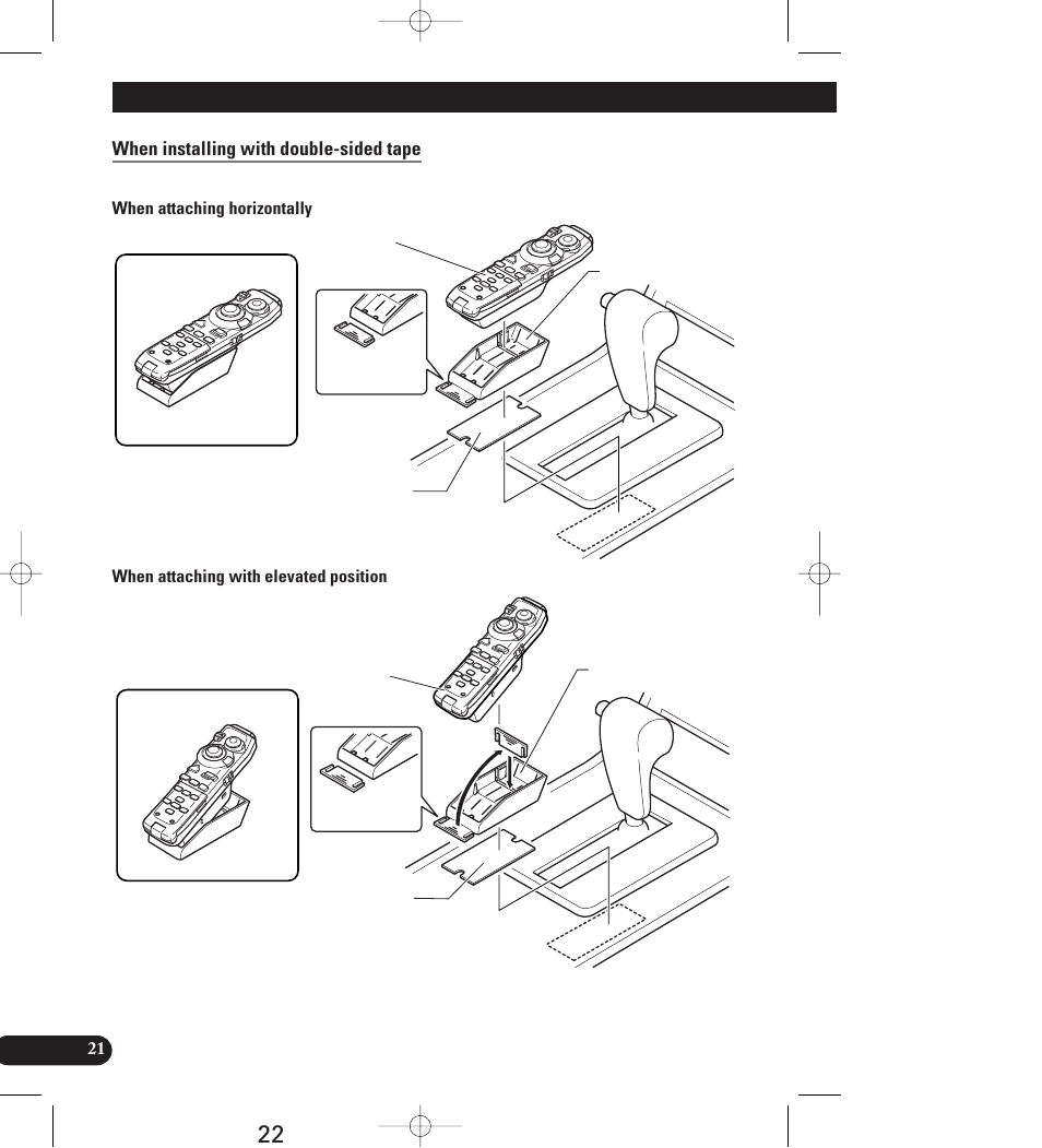 When installing with double-sided tape, Installation | Pioneer AVIC-70D User Manual | Page 22 / 158