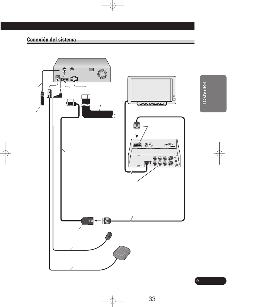 Conexión del sistema | Pioneer AVIC-70D User Manual | Page 33 / 158