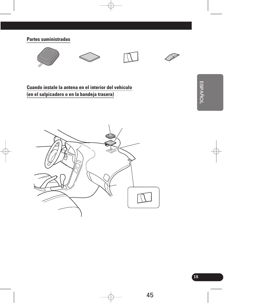 Partes suministradas | Pioneer AVIC-70D User Manual | Page 45 / 158