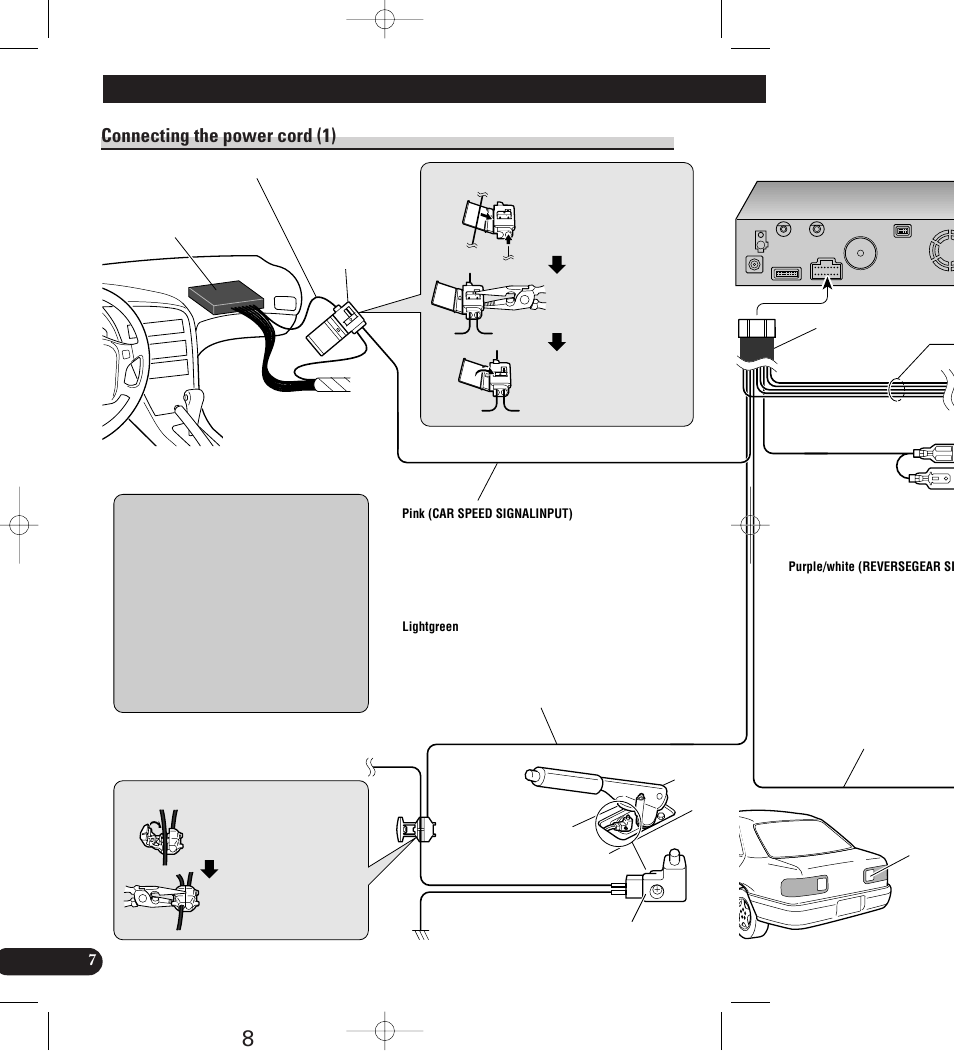 Connecting the power cord (1), Connecting the system | Pioneer AVIC-70D User Manual | Page 8 / 158