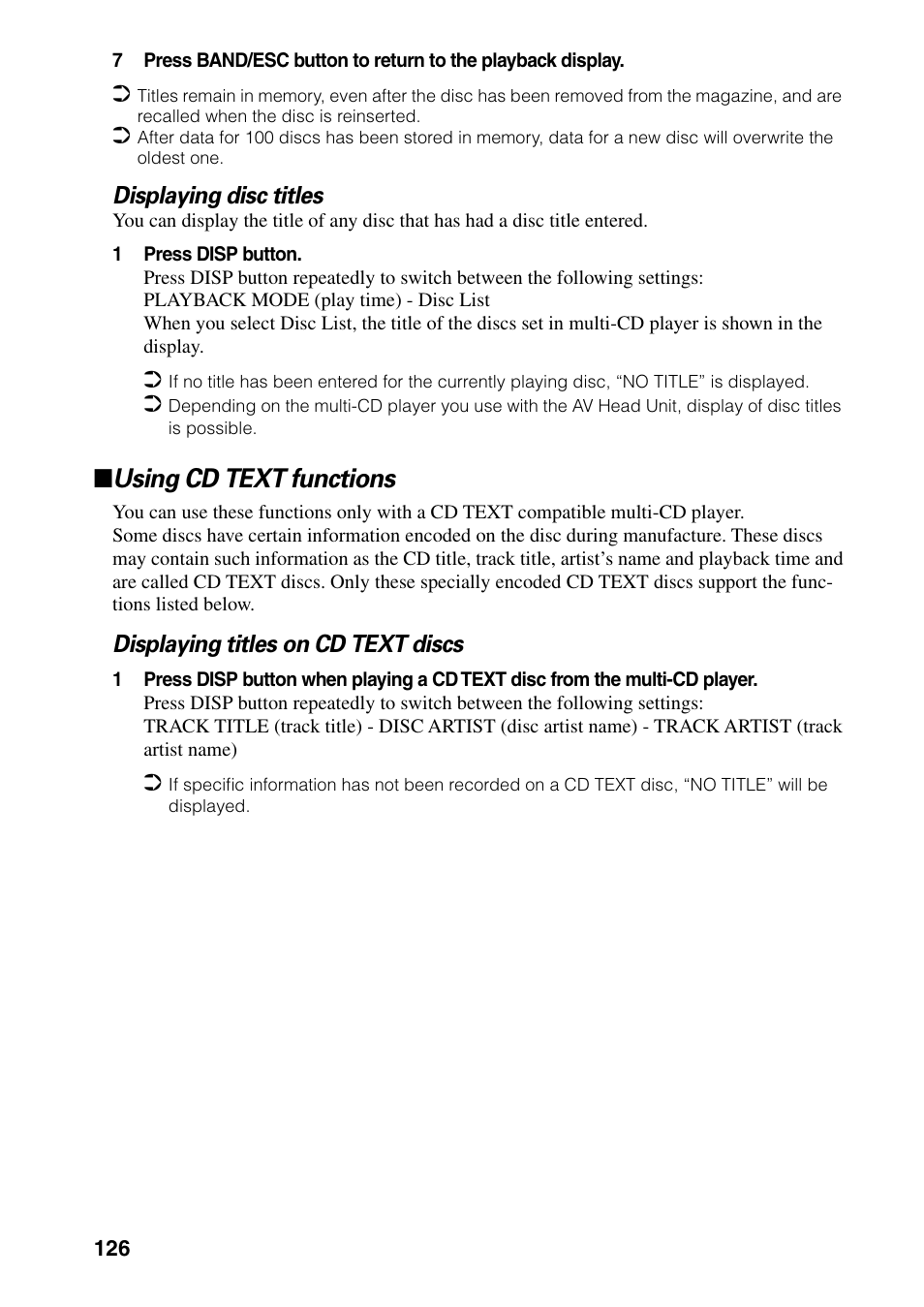 Using cd text functions | Pioneer AVIC-60D-2 User Manual | Page 128 / 188