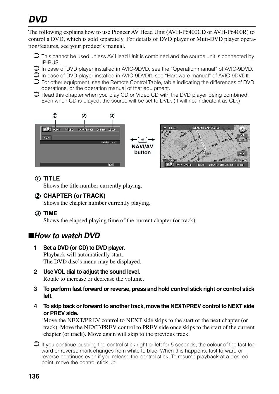 How to watch dvd | Pioneer AVIC-60D-2 User Manual | Page 138 / 188