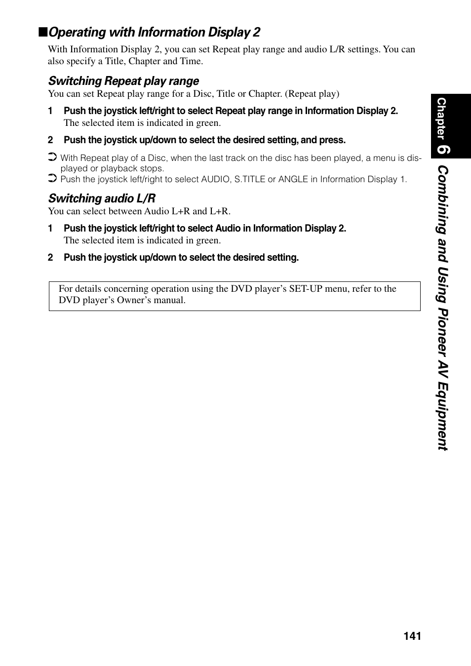 Operating with information display 2 | Pioneer AVIC-60D-2 User Manual | Page 143 / 188