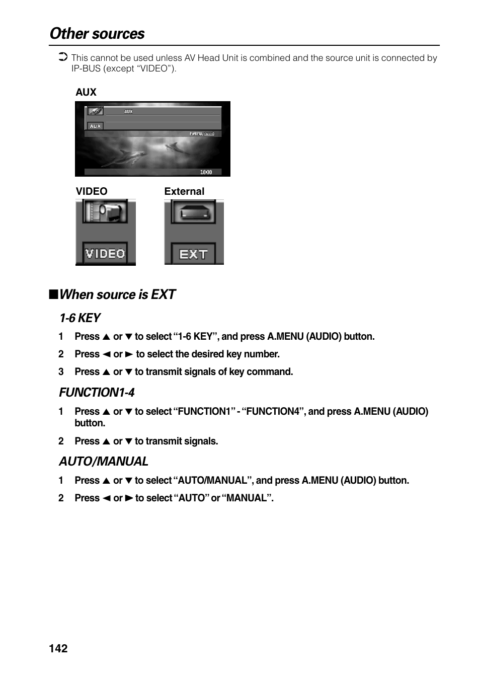 Other sources, When source is ext | Pioneer AVIC-60D-2 User Manual | Page 144 / 188