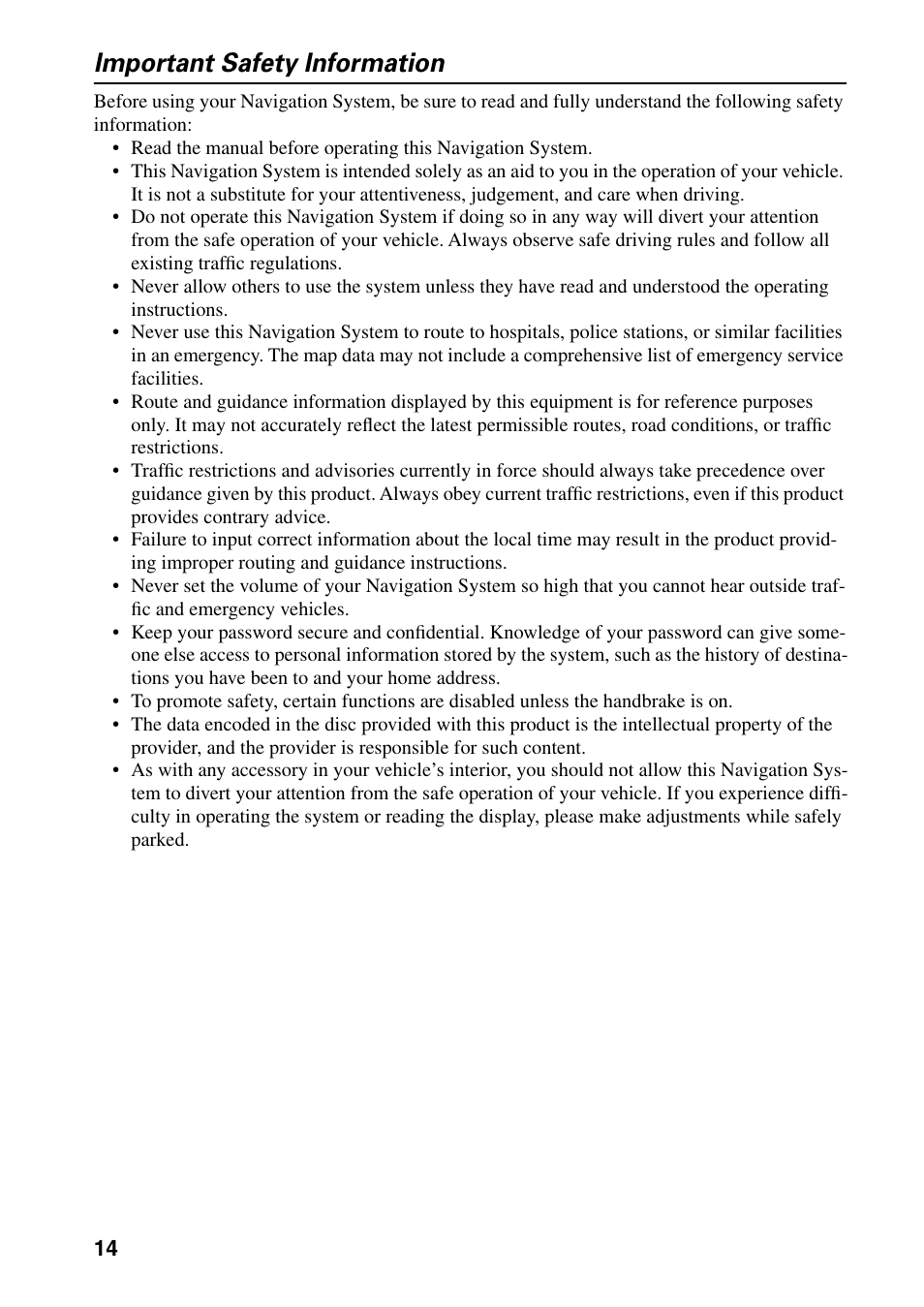 Important safety information | Pioneer AVIC-60D-2 User Manual | Page 16 / 188