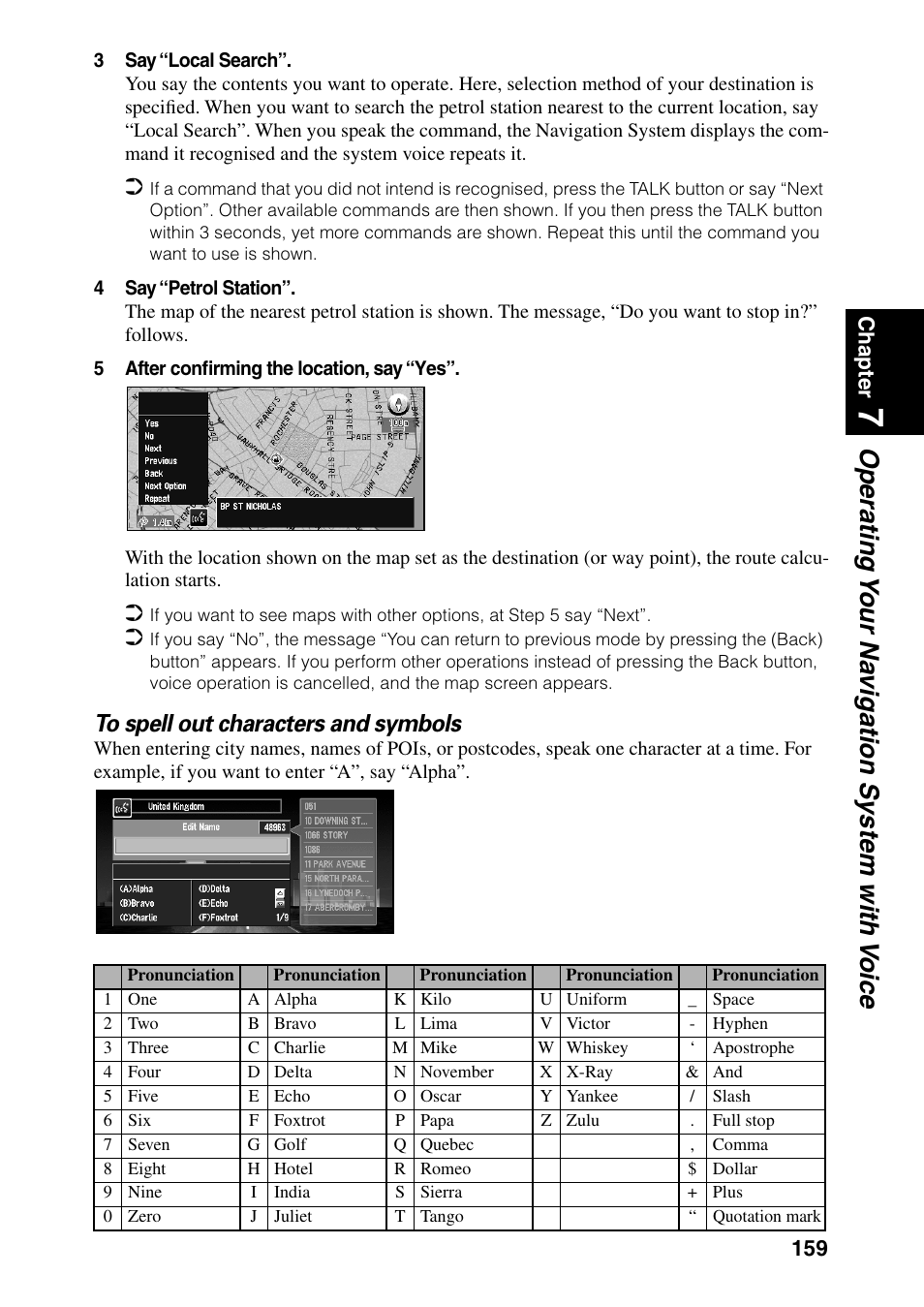 Operating y our na vigation system with v oice | Pioneer AVIC-60D-2 User Manual | Page 161 / 188