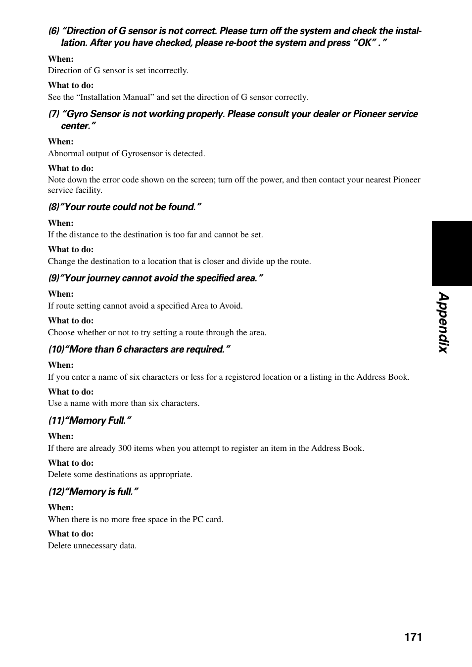 Appendix | Pioneer AVIC-60D-2 User Manual | Page 173 / 188