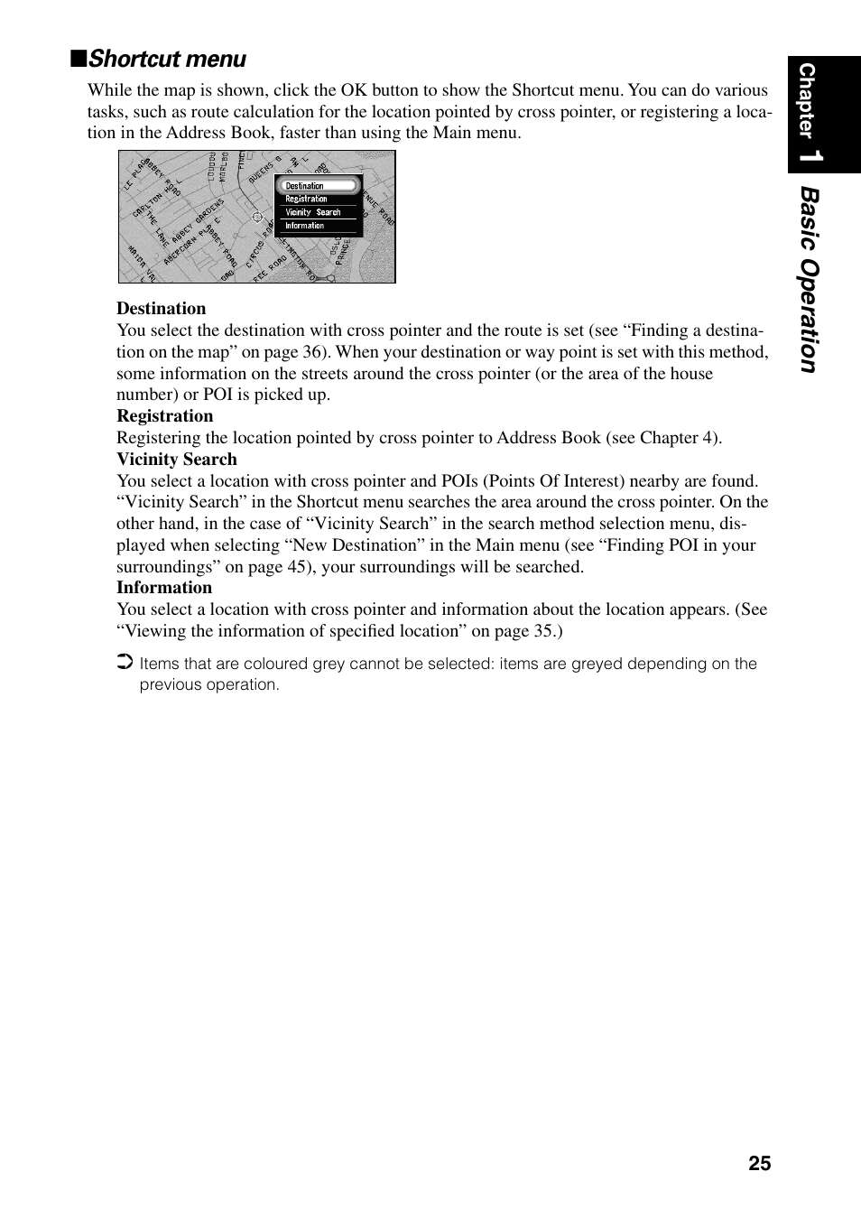 Shortcut menu | Pioneer AVIC-60D-2 User Manual | Page 27 / 188