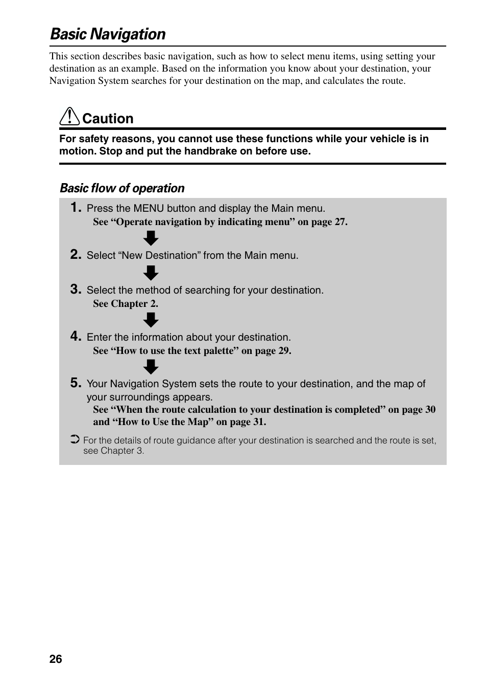 Basic navigation, Caution | Pioneer AVIC-60D-2 User Manual | Page 28 / 188