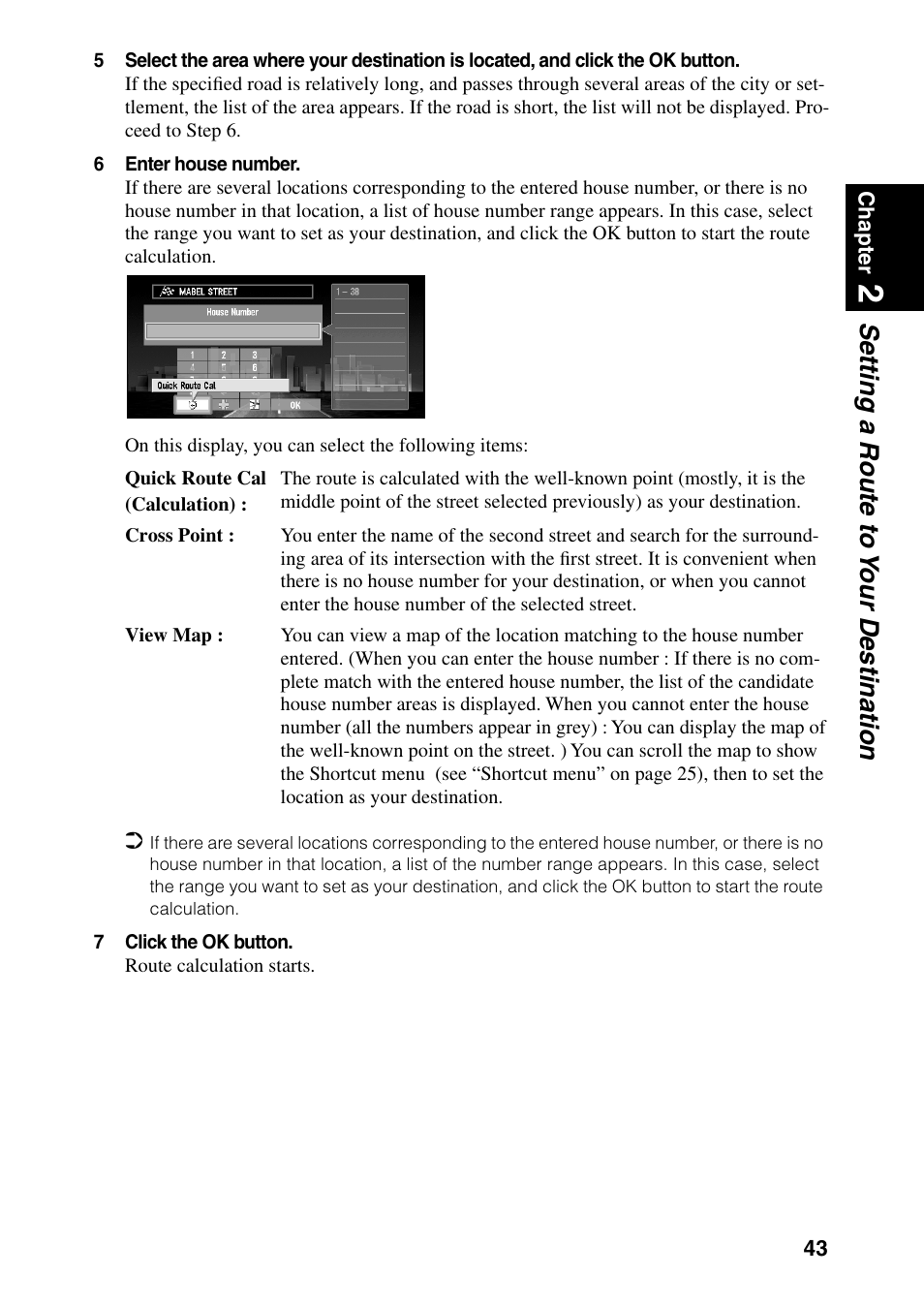 Setting a route to y our destination | Pioneer AVIC-60D-2 User Manual | Page 45 / 188
