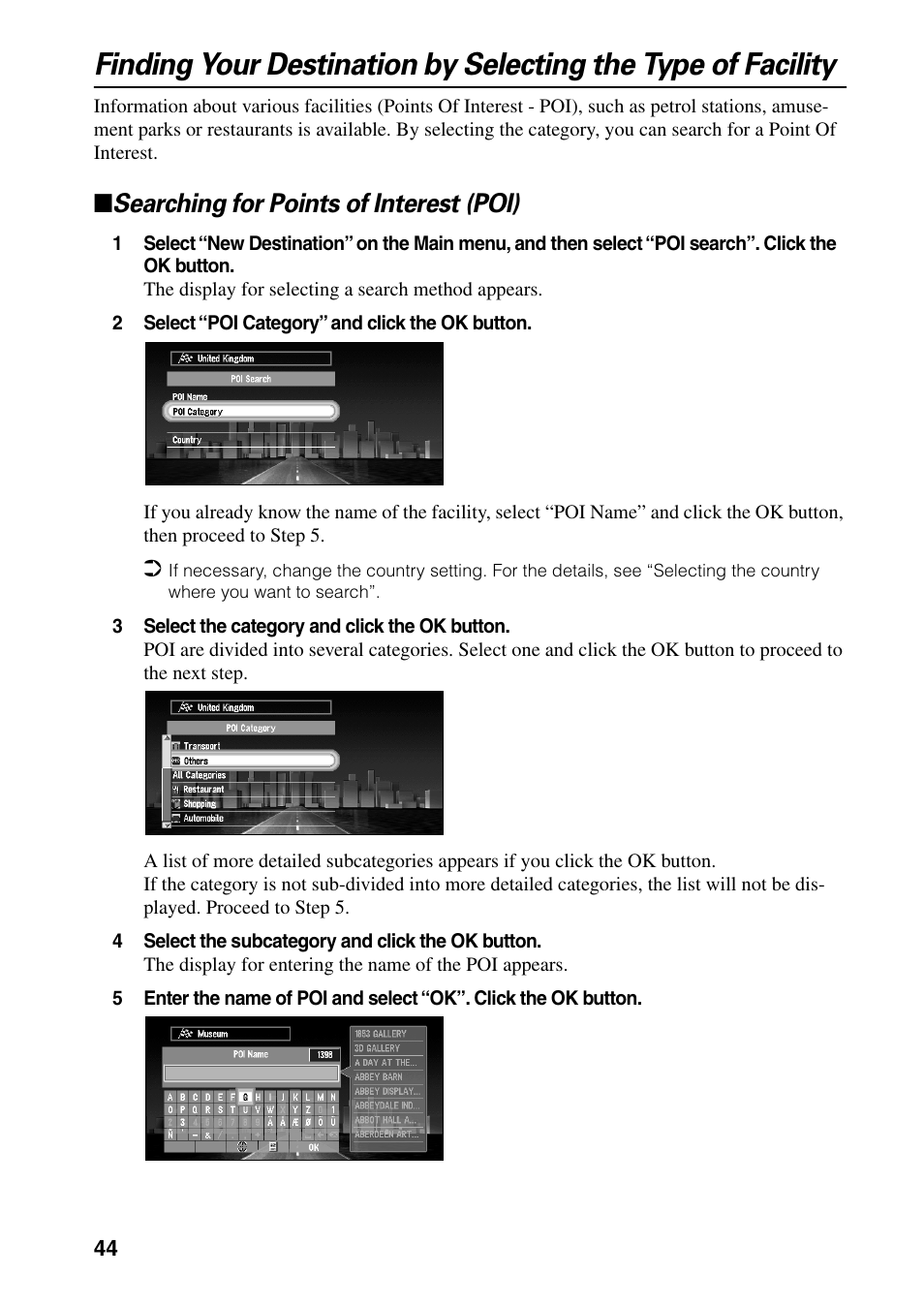 Searching for points of interest (poi) | Pioneer AVIC-60D-2 User Manual | Page 46 / 188