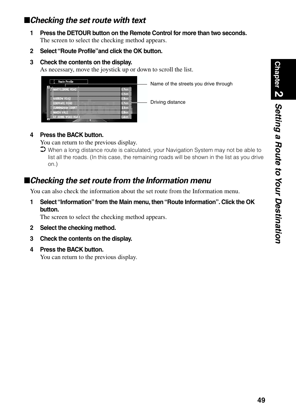 Checking the set route from the information menu | Pioneer AVIC-60D-2 User Manual | Page 51 / 188
