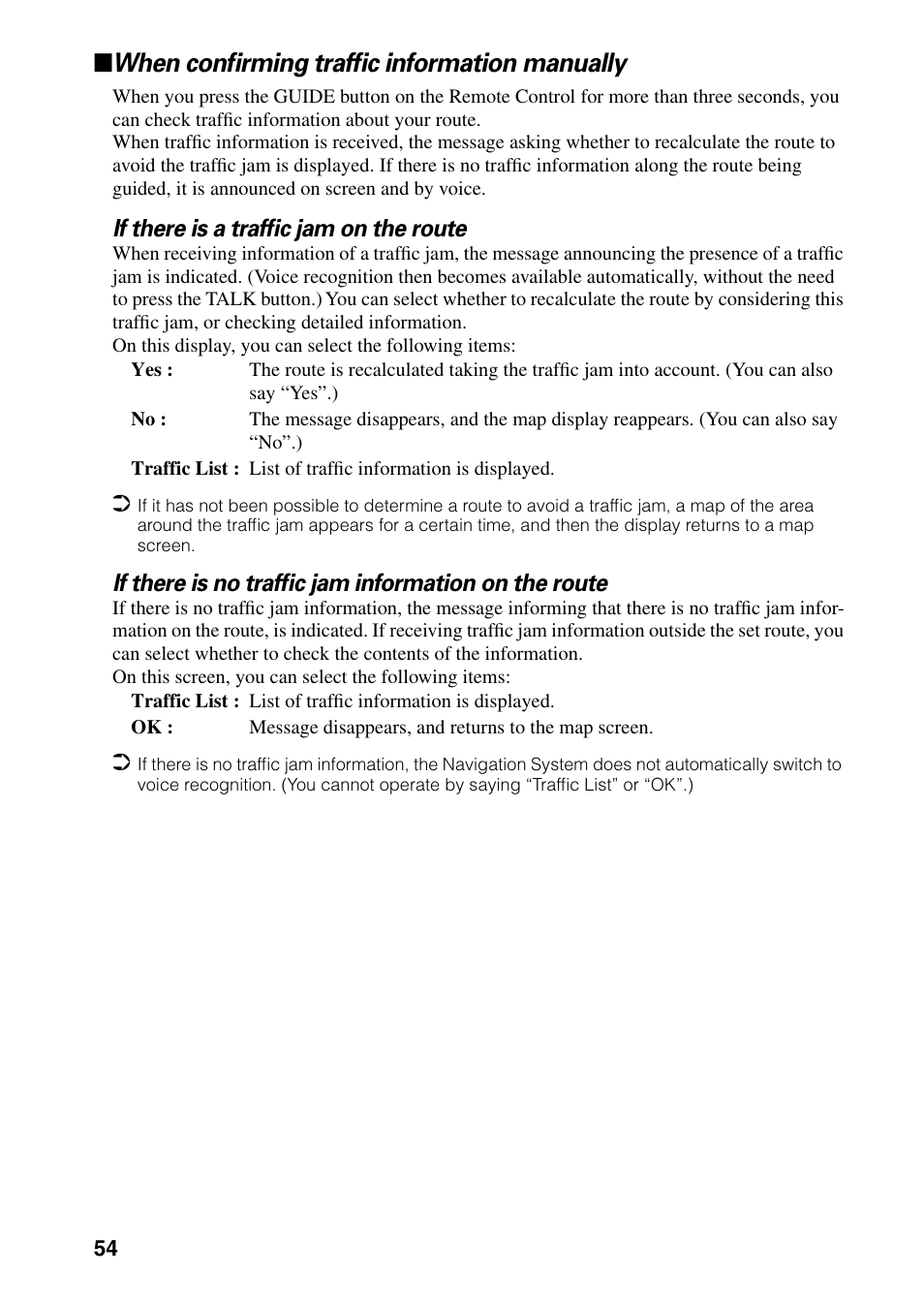 When confirming traffic information manually | Pioneer AVIC-60D-2 User Manual | Page 56 / 188