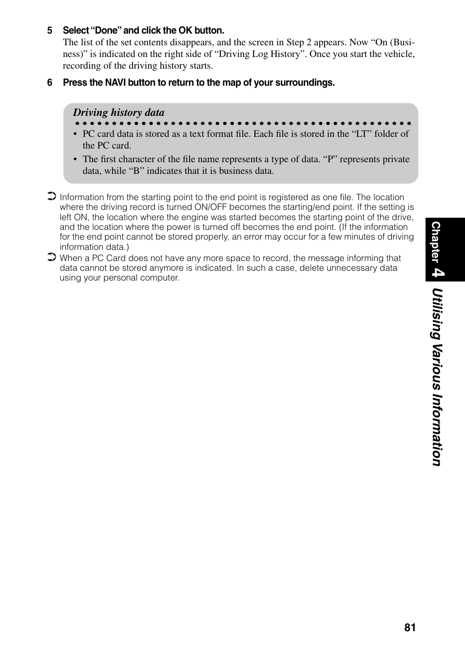 Utilising v arious inf ormation | Pioneer AVIC-60D-2 User Manual | Page 83 / 188