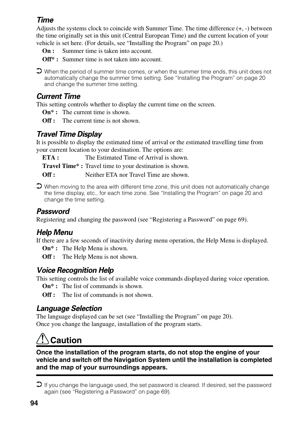 Caution | Pioneer AVIC-60D-2 User Manual | Page 96 / 188