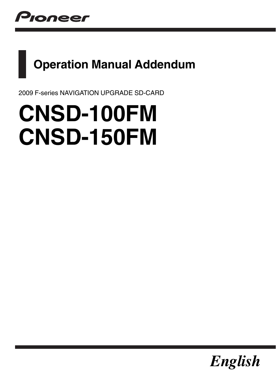 Pioneer CNSD-150FM User Manual | 24 pages