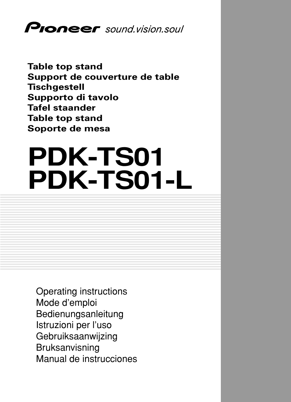 Pioneer PDK-TS01 User Manual | 74 pages