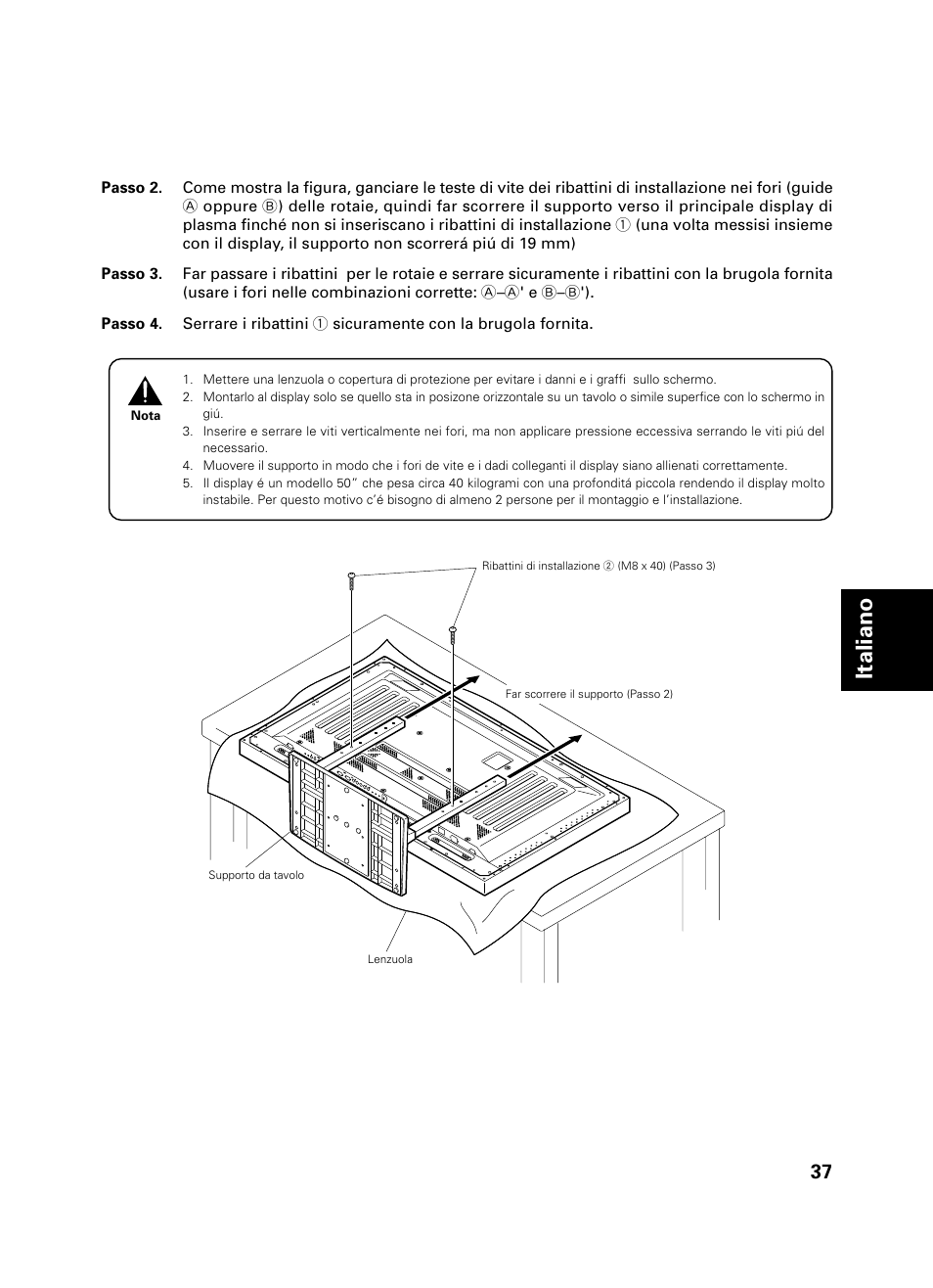 Italiano | Pioneer PDK-TS01 User Manual | Page 37 / 74