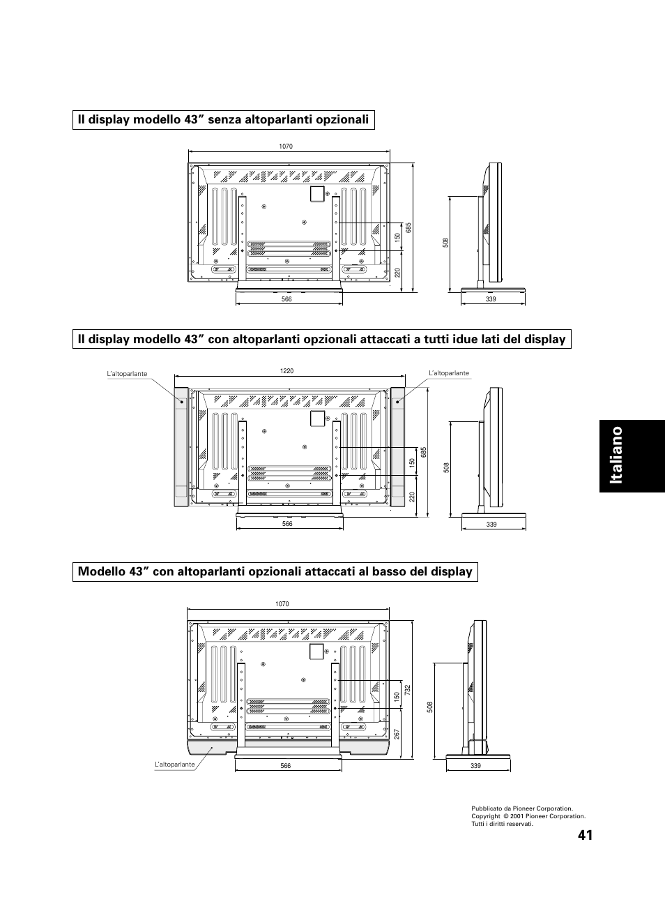 Italiano | Pioneer PDK-TS01 User Manual | Page 41 / 74