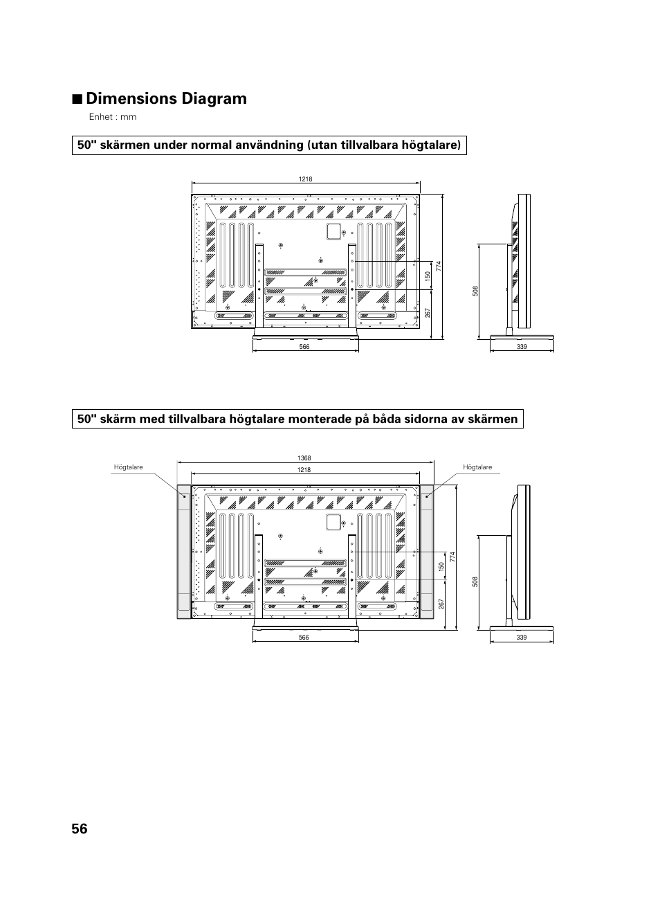 7 dimensions diagram | Pioneer PDK-TS01 User Manual | Page 56 / 74