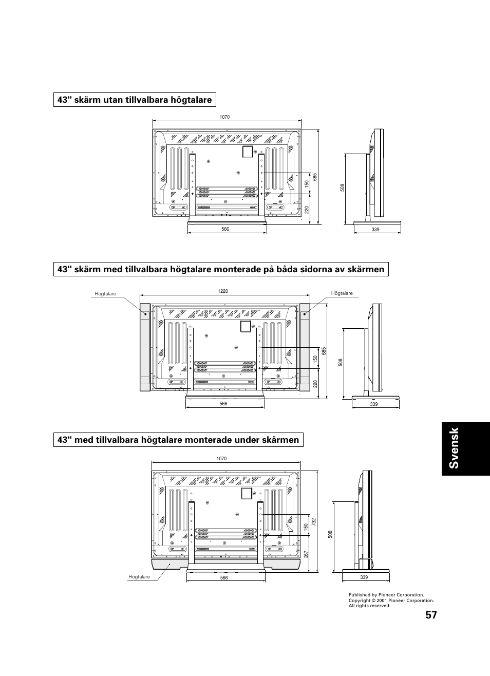 Svensk | Pioneer PDK-TS01 User Manual | Page 57 / 74