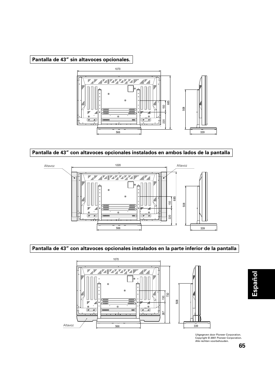 Español | Pioneer PDK-TS01 User Manual | Page 65 / 74