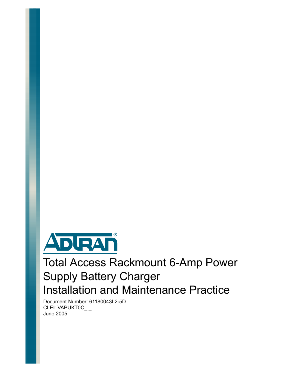 ADTRAN 6-Amp Power User Manual | 18 pages