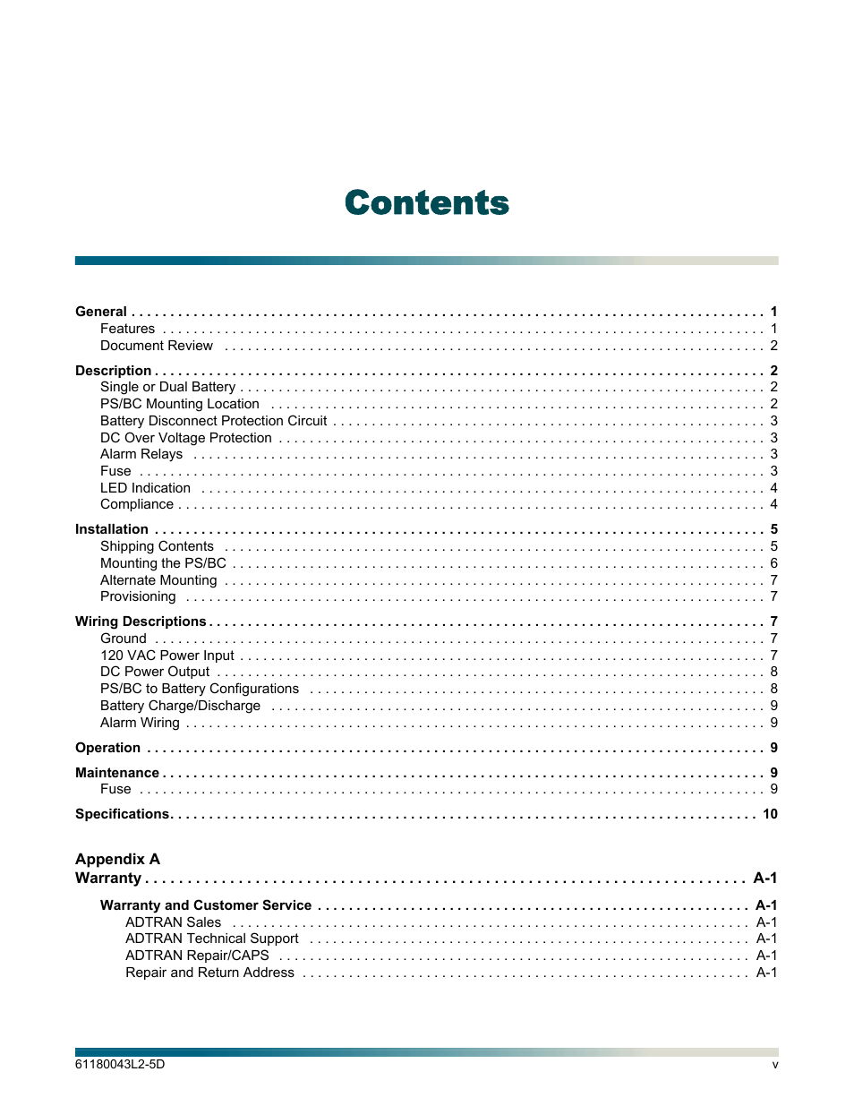 ADTRAN 6-Amp Power User Manual | Page 5 / 18