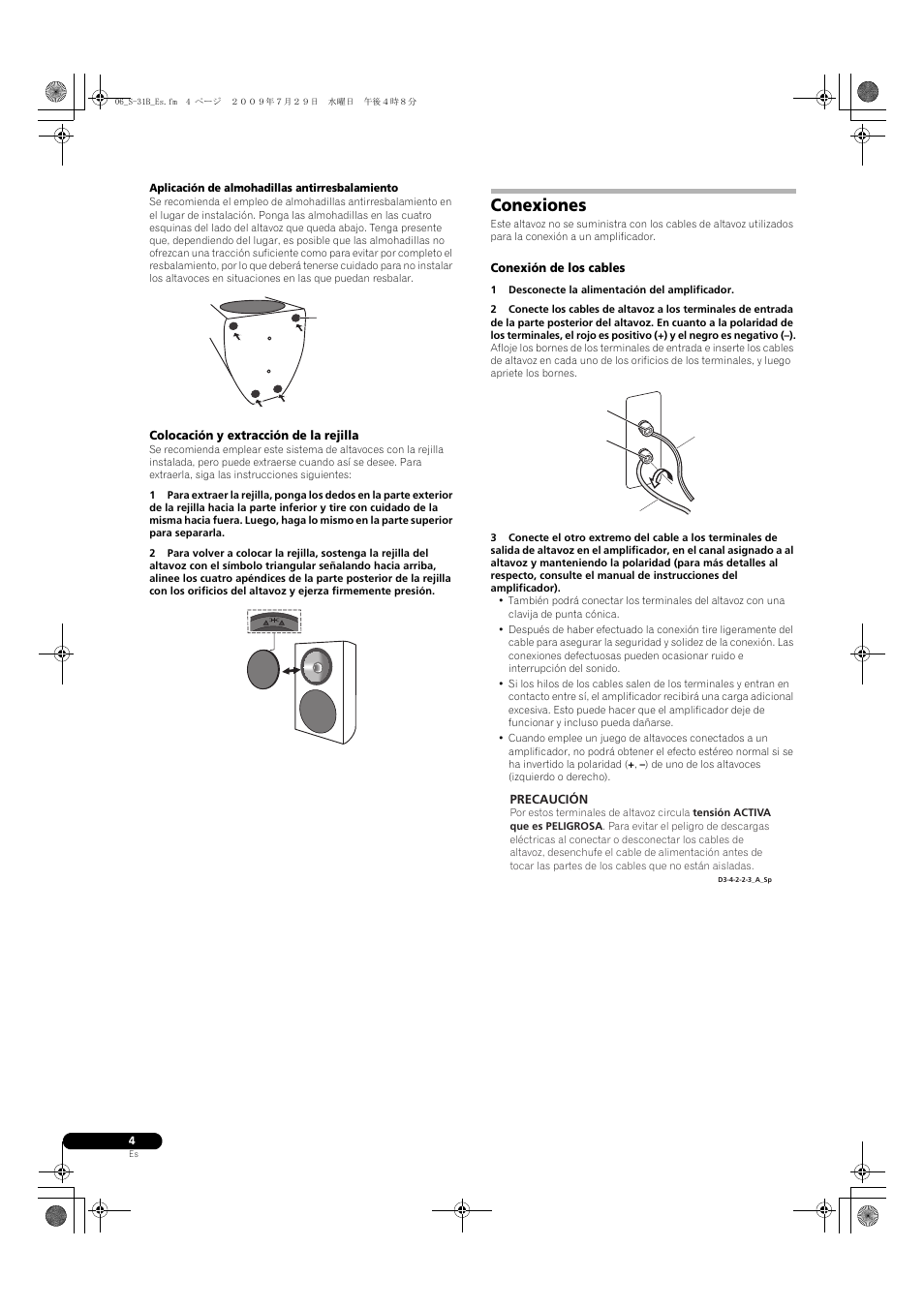 Conexiones | Pioneer S-31B-LR-QL User Manual | Page 24 / 58