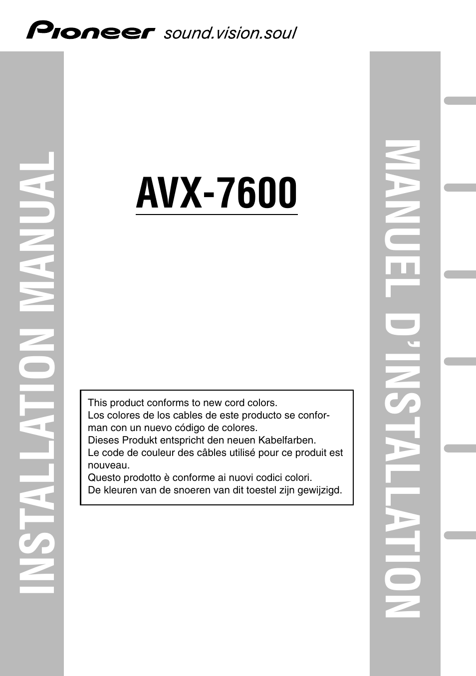 Pioneer AVX-7600 User Manual | 74 pages