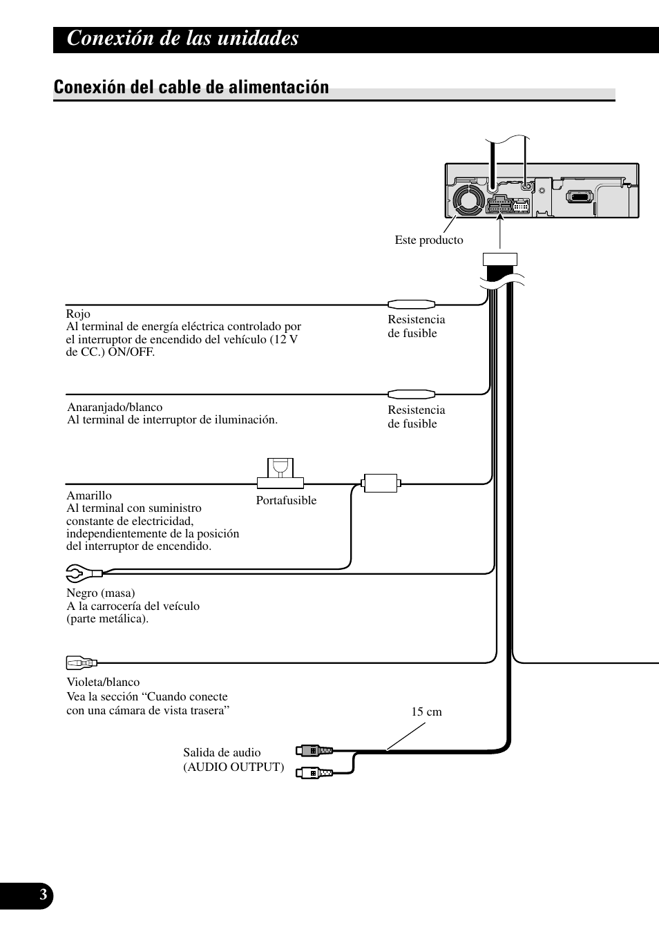 Conexión del cable de alimentación, Conexión de las unidades | Pioneer AVX-7600 User Manual | Page 16 / 74